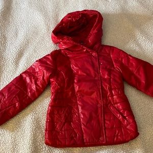 Tommy Hilfiger red double closure jacket puffer